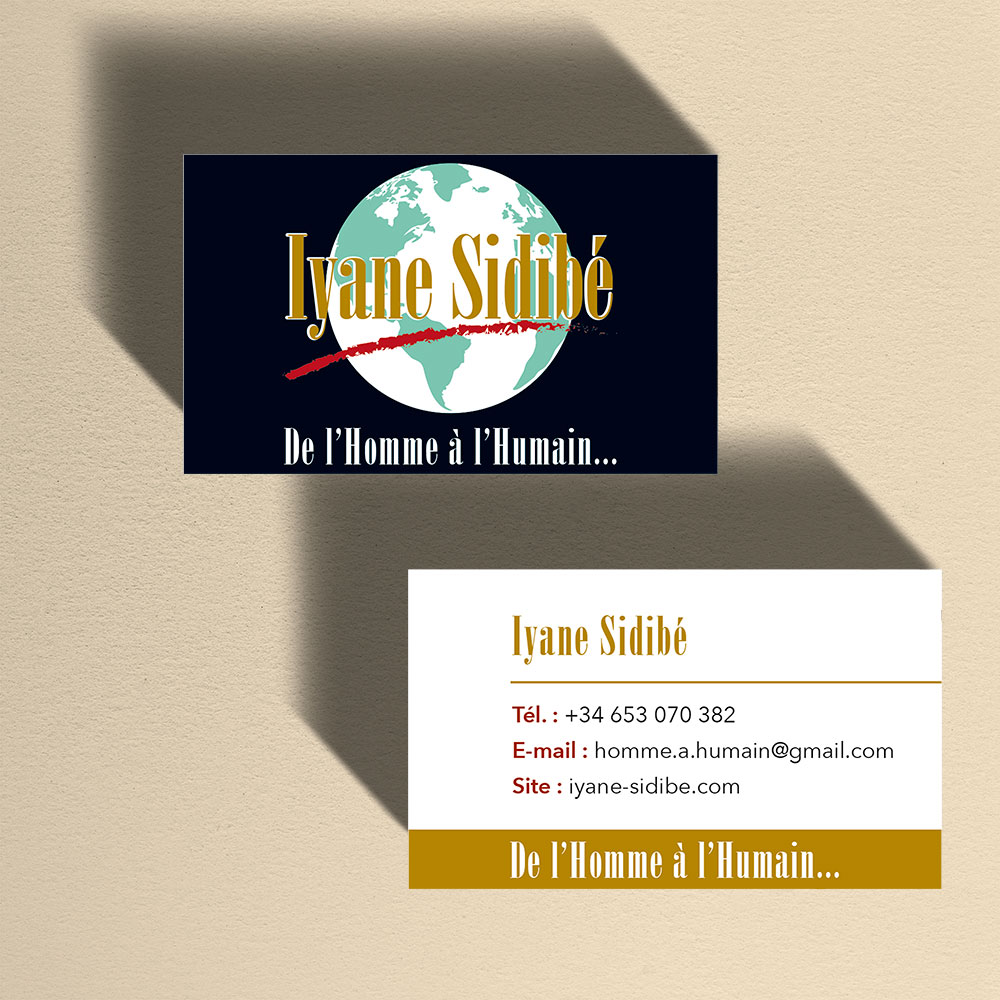 mockup iyane sidibé cartes de visite joel doudoux graphiste illustrateur Montauban toulouse occitanie midi pyrenee