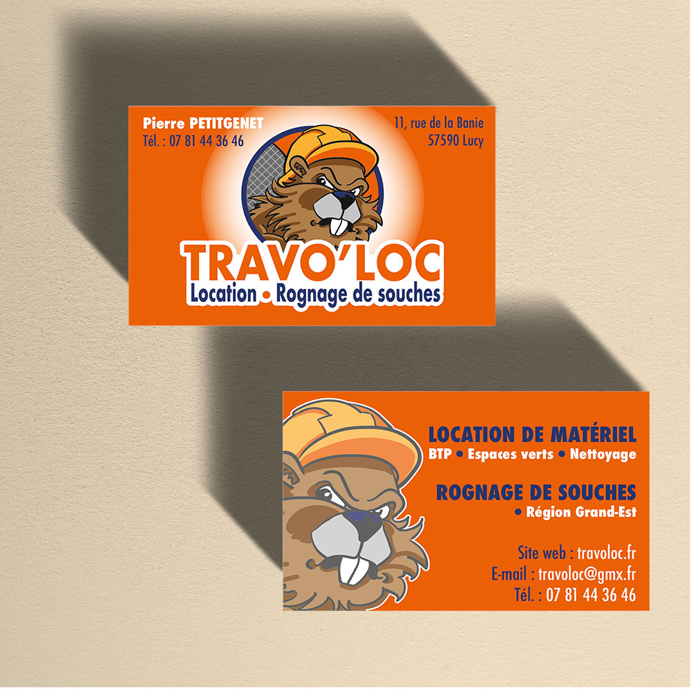 mockup travoloc cartes de visite joel doudoux graphiste illustrateur Montauban toulouse occitanie midi pyrenee